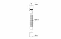 Гофросифон удлиненный I=1400, выпуск 70мм, выход гибкая труба 1 1/2- ?40/50